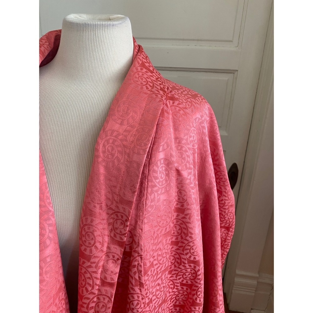 Vintage‎ Coral orange Duster Coat hand made Sz XXL - Picture 2 of 8